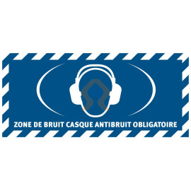 Marquage au sol ultra adhésif port casque anti-bruit