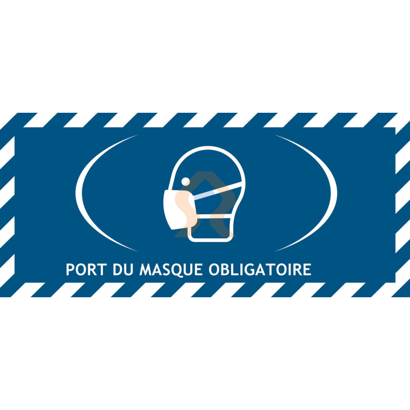 Marquage au sol ultra adhésif port masque obligatoire