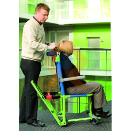 Chaise d'évacuation SécuEvac Plus en utilisation