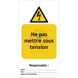 Etiquette ne pas mettre en marche