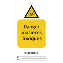 Etiquette danger matières toxiques