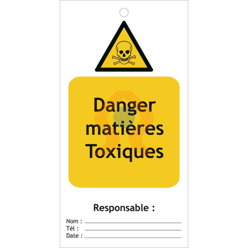 Etiquette danger matières toxiques