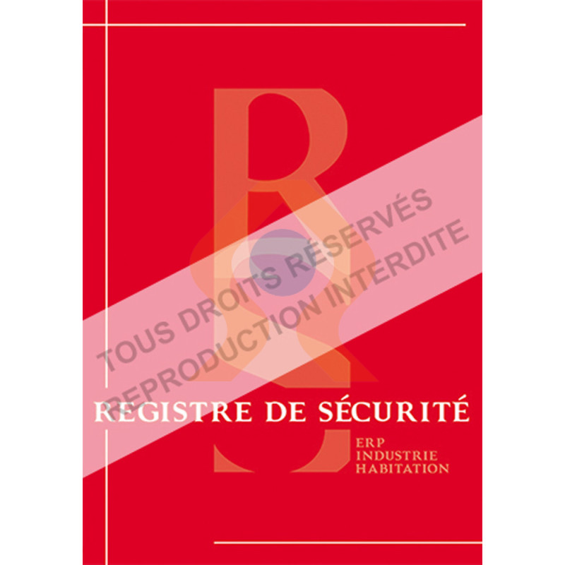 Registre de sécurité couleur 80 pages