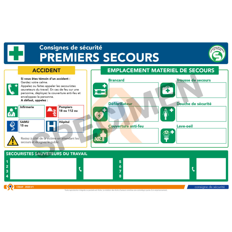 Support formation – Premiers secours : défibrillateur