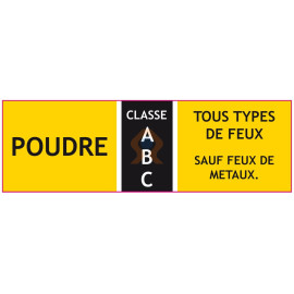 Etiquettes autocollant extincteur classe ABC