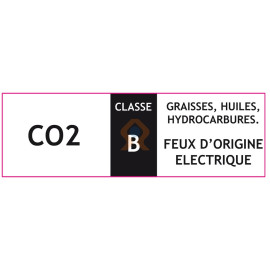 Etiquettes autocollant extincteur classe B