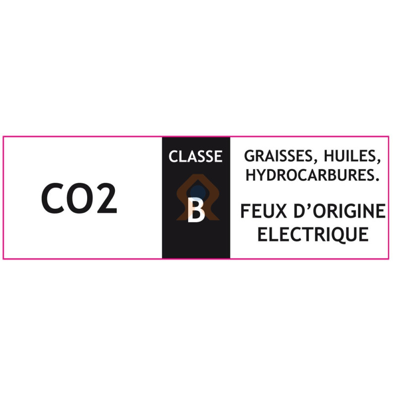 Etiquettes autocollant extincteur classe B