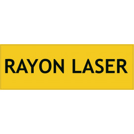 Panneau risques ionisants rayon laser