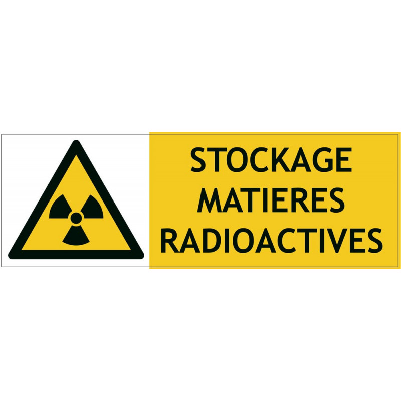 Panneau stockage matières radioactives