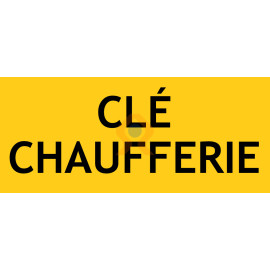 Étiquette autocollante clé chaufferie