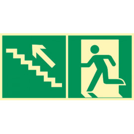 Evacuation Escalier gauche montant photoluminescent