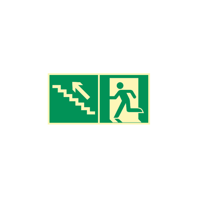 Evacuation Escalier gauche montant photoluminescent