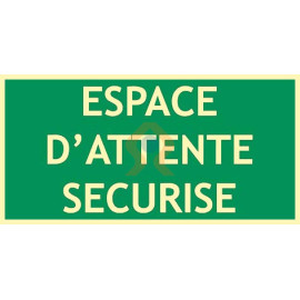 Espace d'attente sécurisé photoluminescent