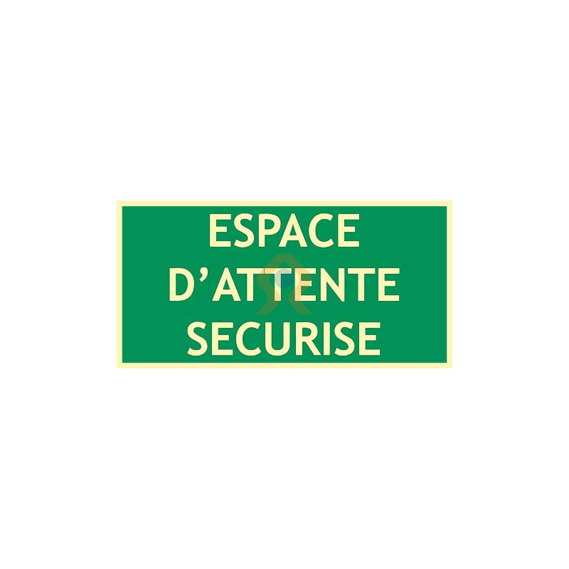 Espace d'attente sécurisé photoluminescent