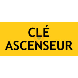 Étiquette autocollante clé ascenseur