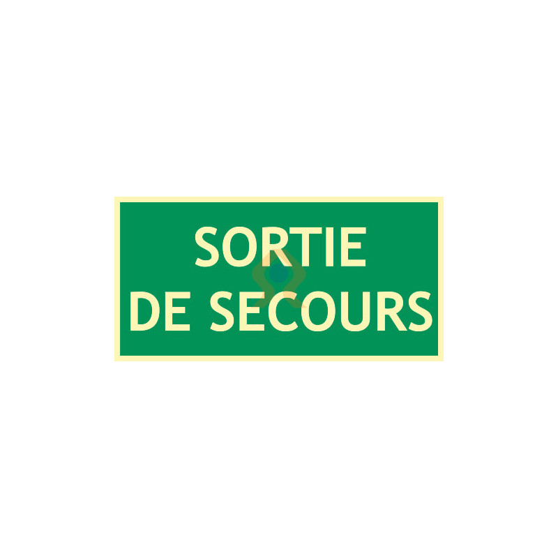 Evacuation sortie de secours photoluminescent