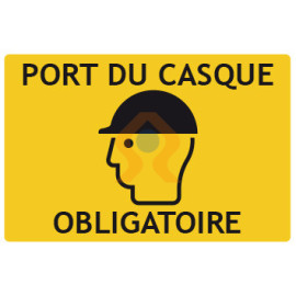 Panneau port du casque chantier