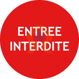 Pictogramme entrée interdite