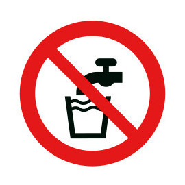 Pictogramme d'interdiction eau non potable