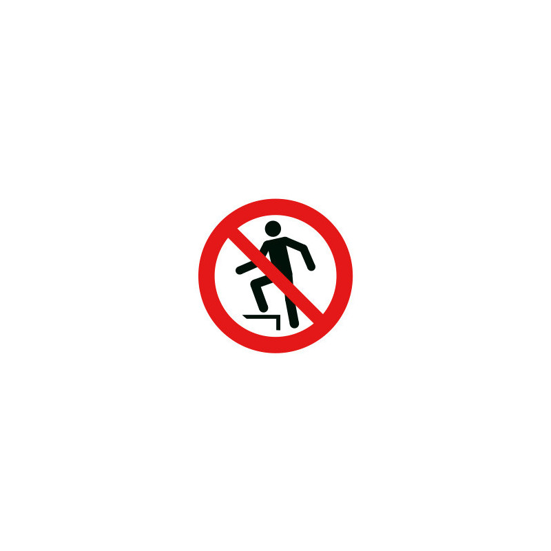 Picto interdit de marcher sur la surface