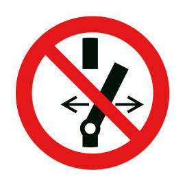 Pictogramme d'interdiction pas modifier l'interrupteur