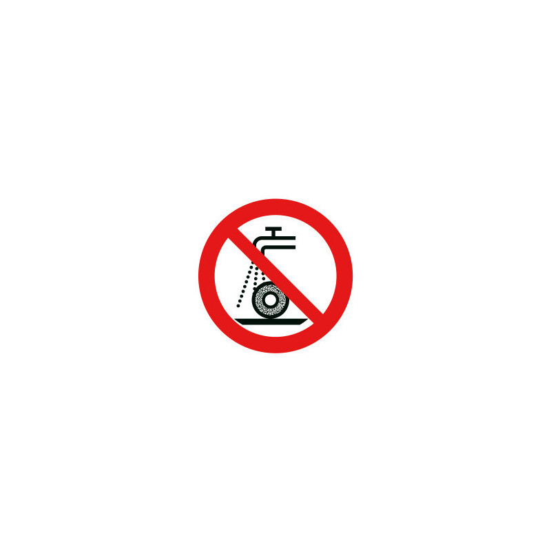 Pictogramme d'interdiction pas pour la rectification humide