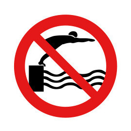 Pictogramme d'interdiction de plonger