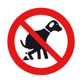 Picto interdit de laisser déféquer son chien