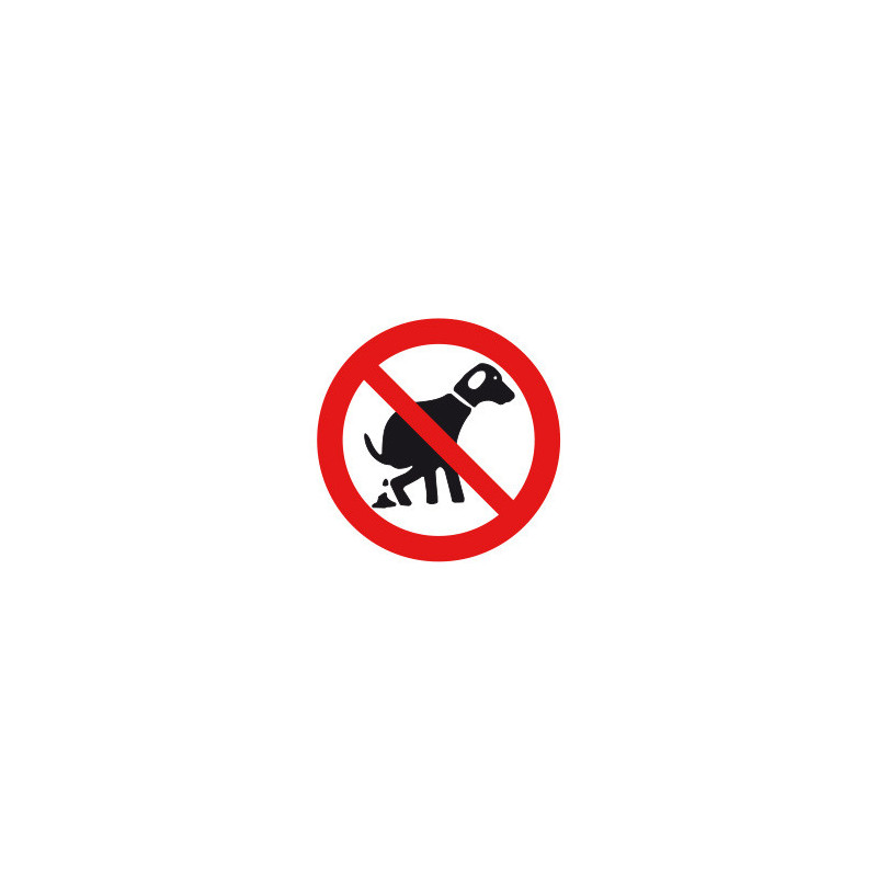 Picto interdit de laisser déféquer son chien