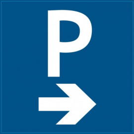 Pictogramme parking à droite