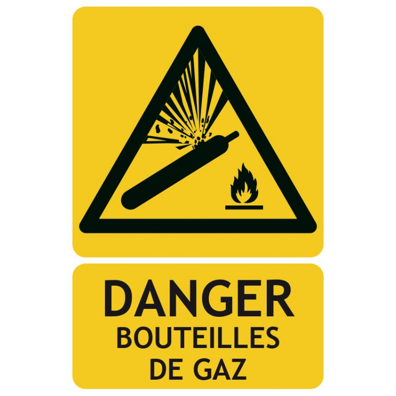 Panneaux de danger bouteilles de gaz