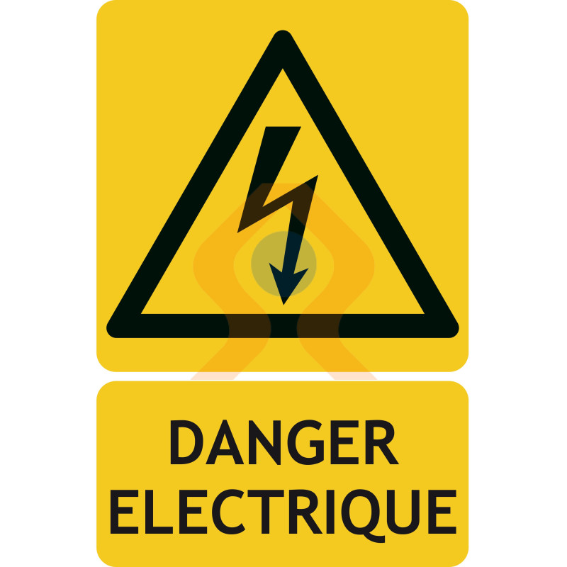 Panneaux risque électrique danger électrique