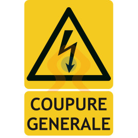 Panneaux risque électrique coupure générale