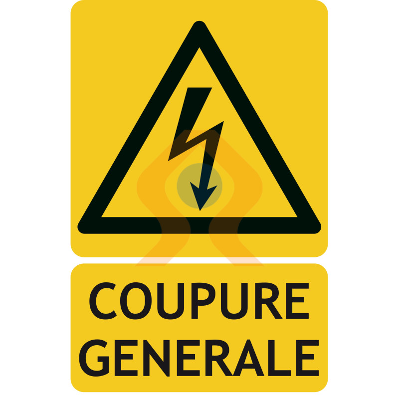 Panneaux risque électrique coupure générale