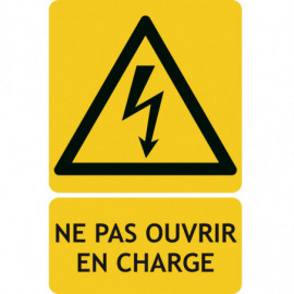 Panneaux risque électrique ne pas ouvrir en charge