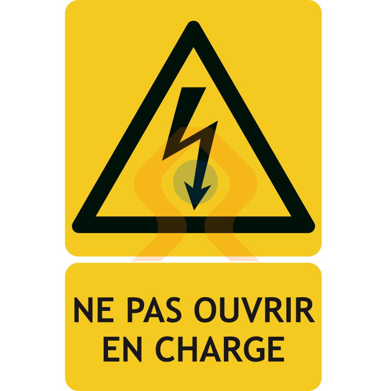 Panneaux risque électrique ne pas ouvrir en charge