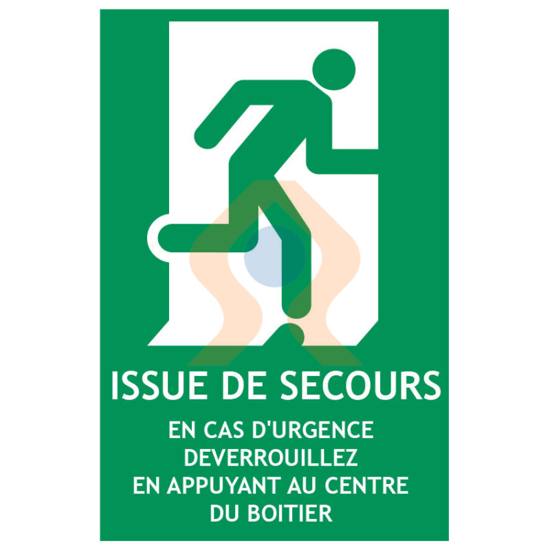 Panneau évacuation issue de secours