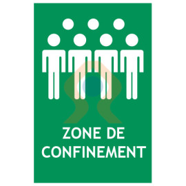 Panneau évacuation zone de confinement