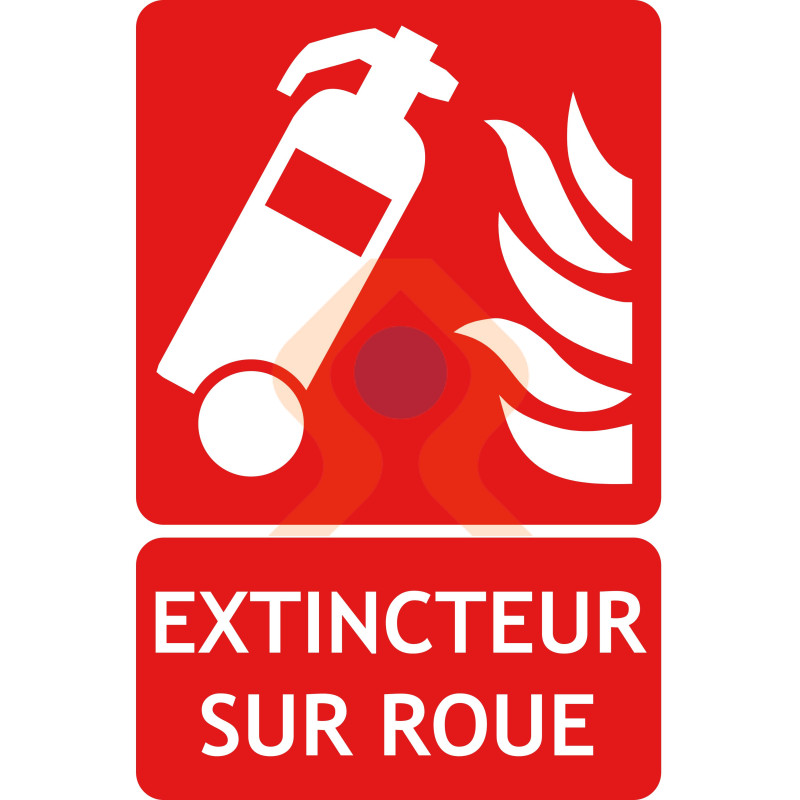 Sticker repérage d'extincteur avec flèche de direction