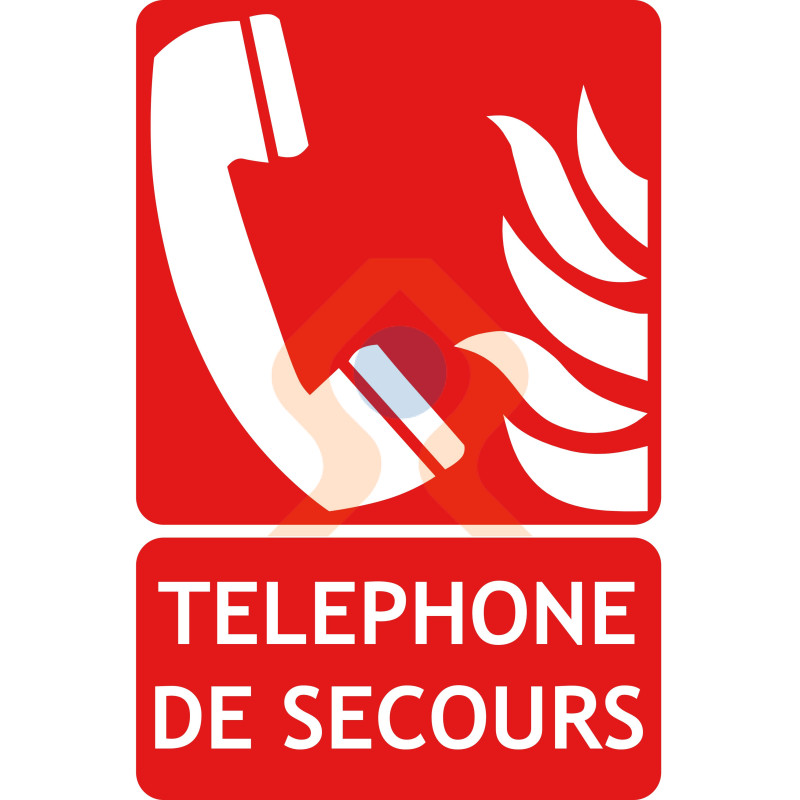 Panneau incendie téléphone de secours