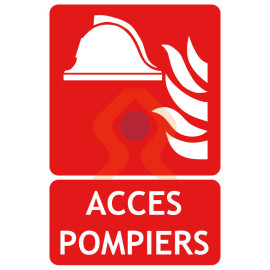 Panneau accès pompiers