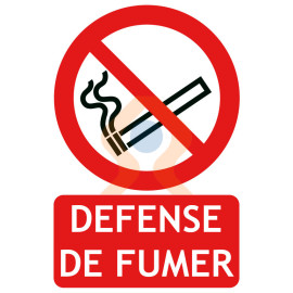 Panneau défense de fumer