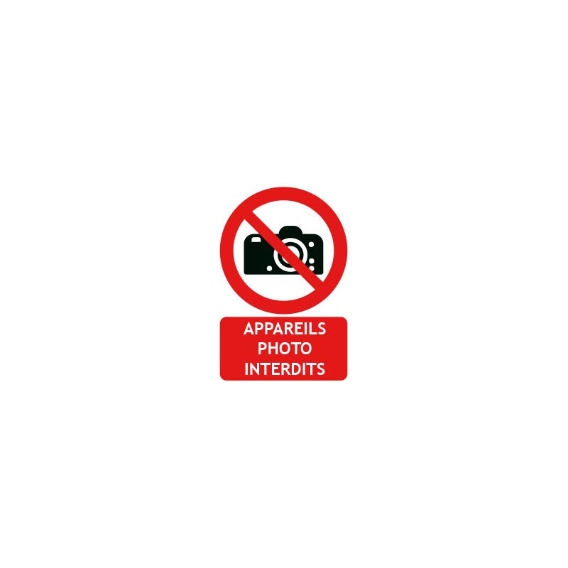 Panneau appareils photo interdits