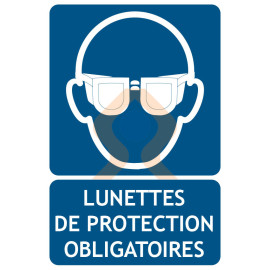 Panneau lunettes de protection obligatoires