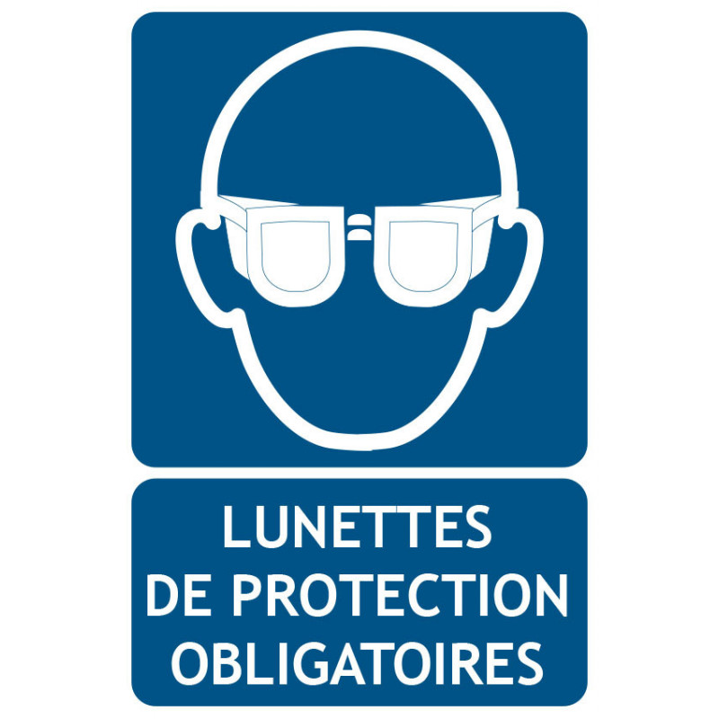 Panneau lunettes de protection obligatoires