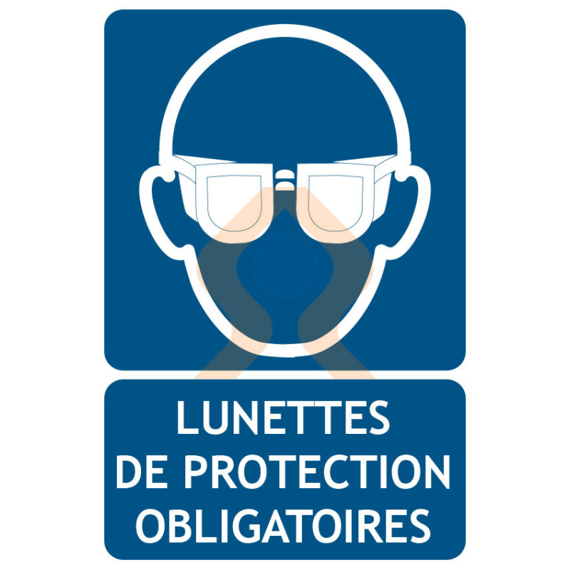 Panneau de signalisation - Air comprimé lunettes de protection