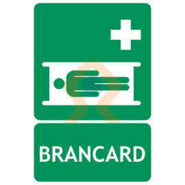 Panneau brancard premiers secours