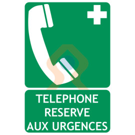 Panneau téléphone réservé aux urgences