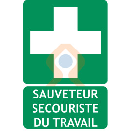 Panneau sauveteur secouriste du travail