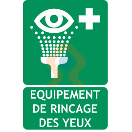 Panneau équipement de rinçage des yeux